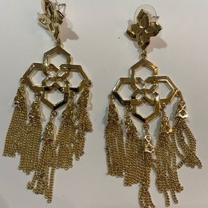 Kendra Scott gold statement earrings